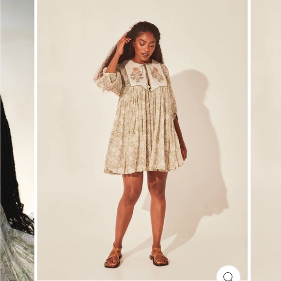 NWT Daughters of India Diya Mini Dress in Pistachio, sz XL - Picture 12 of 15